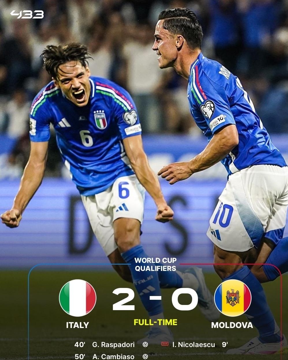 意大利球队表现骄人赢得阵阵喝彩 意大利球队表现骄人赢得阵阵喝彩